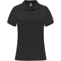 Monzha short sleeve women's sports polo, Solid black