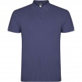 Star short sleeve men's polo, Blue Denim