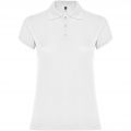 Star short sleeve women's polo, White