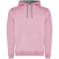 Urban men's hoodie, Light pink / Marl Grey