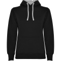 Urban women's hoodie, Solid black / Marl Grey