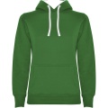 Urban women's hoodie, Kelly Green / White