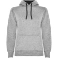 Urban women's hoodie, Marl Grey / Solid black