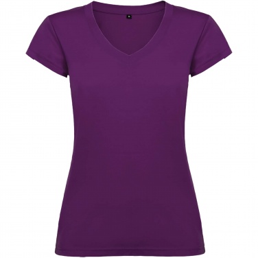 Logo trade promotional merchandise photo of: Victoria short sleeve women's v-neck t-shirt