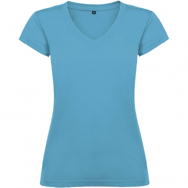 Logo trade promotional merchandise image of: Victoria short sleeve women's v-neck t-shirt