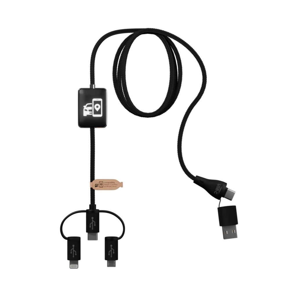 Logotrade promotional giveaways photo of: SCX.design C48 CarPlay 5-in-1 charging cable 