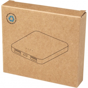 Logo trade promotional giveaways image of: Asama 5000 mAh Type-C recycled plastic power bank