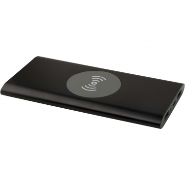 Logo trade promotional merchandise image of: Juice 8000 mAh Type-C recycled aluminium wireless power bank