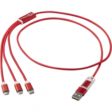 Logotrade promotional gift picture of: Versatile 5-1 recycled aluminium charging cable