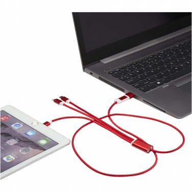 Logo trade promotional product photo of: Versatile 5-1 recycled aluminium charging cable