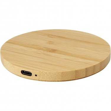 Logo trade promotional product photo of: Essence 15W bamboo wireless charging pad