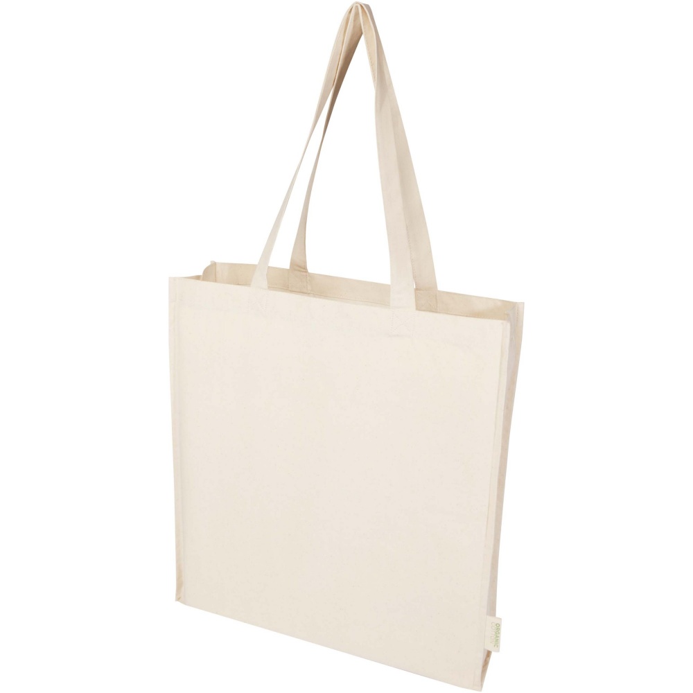 Logo trade promotional giveaways image of: Orissa 180 g/m² organic full gusset tote bag 14L