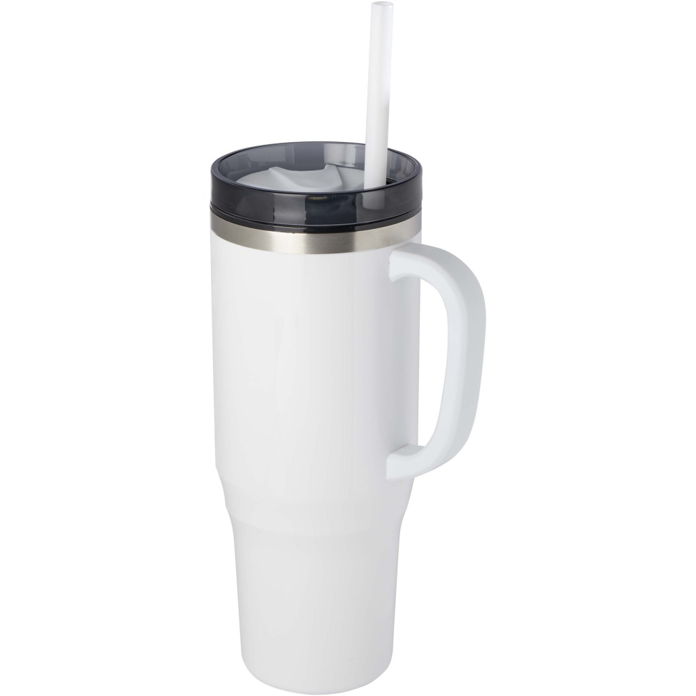 Logo trade promotional gift photo of: Melbourne 1200 ml RCS certified insulated tumbler with straw