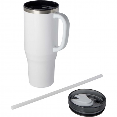 Logo trade promotional products image of: Melbourne 1200 ml RCS certified insulated tumbler with straw