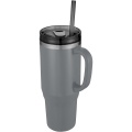 Melbourne 1200 ml RCS certified insulated tumbler with straw, Grey