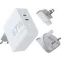 Xtorm XVC2067 GaN Ultra 67W travel charger with 100W USB-C PD cable, White