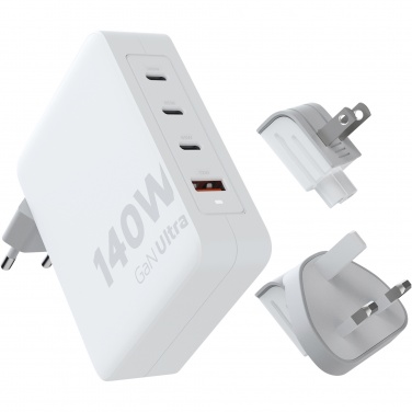 Logo trade promotional products image of: Xtorm XVC2140 GaN Ultra 140W travel charger with 240W USB-C PD cable