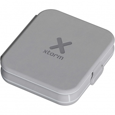 Logo trade promotional merchandise image of: Xtorm XWF21 15W foldable 2-in-1 wireless travel charger