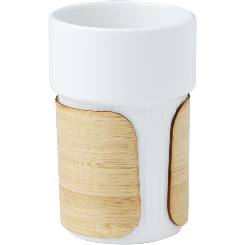 Logo trade promotional items image of: Fika 340 ml tumbler with bamboo sleeve