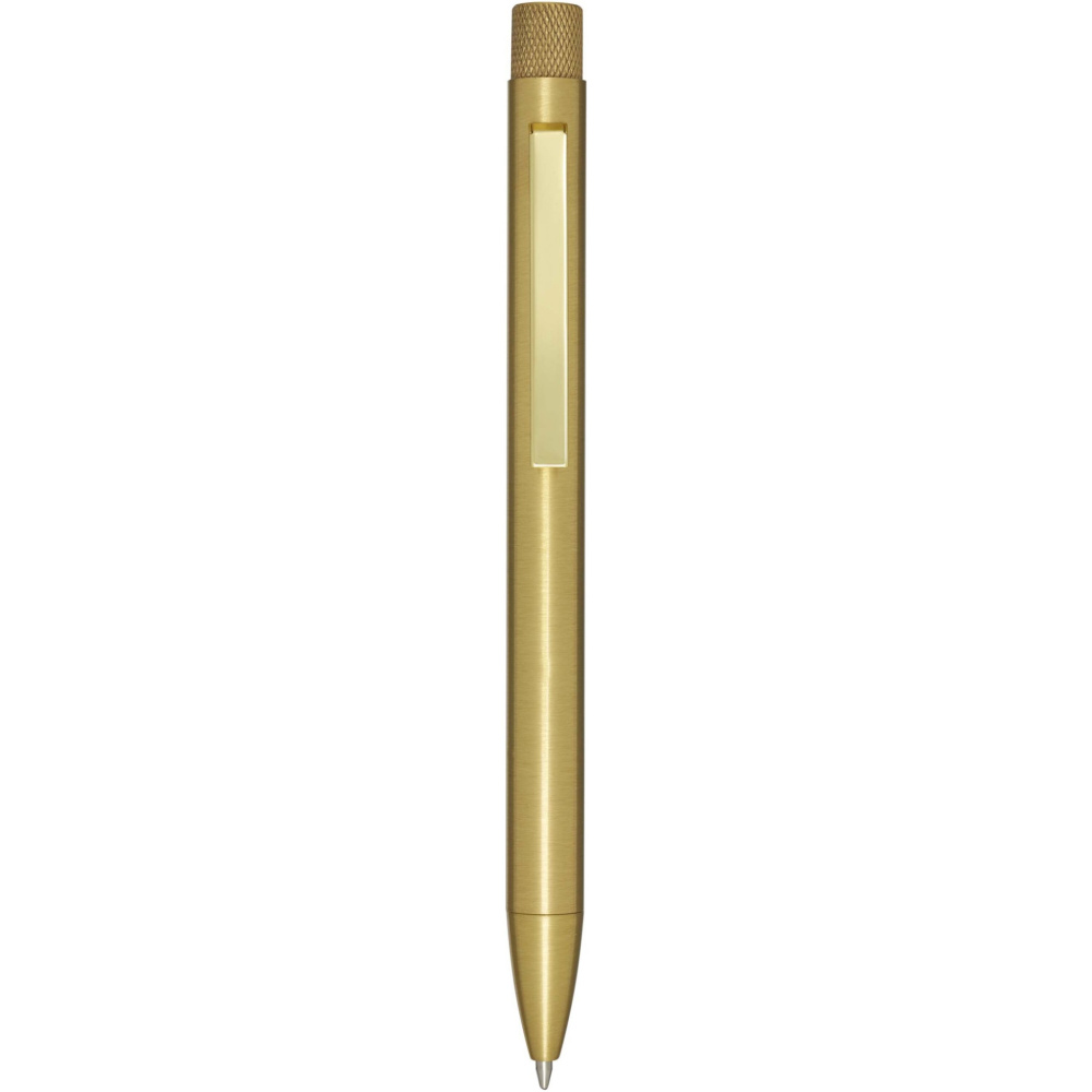 Logo trade corporate gift photo of: Beatriz recycled brass ballpoint pen