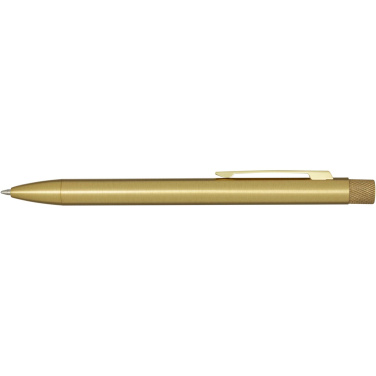 Logo trade business gifts image of: Beatriz recycled brass ballpoint pen