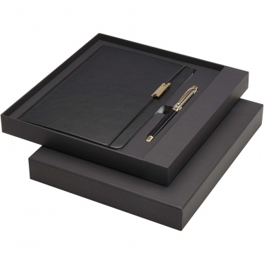 Logo trade promotional merchandise image of: Legato A5 notebook and rollerball pen set 