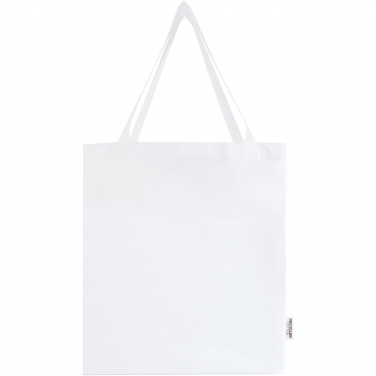 Logo trade advertising products picture of: Madras 140 g/m² GRS recycled cotton gusset tote bag