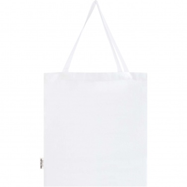 Logo trade promotional items image of: Madras 140 g/m² GRS recycled cotton gusset tote bag