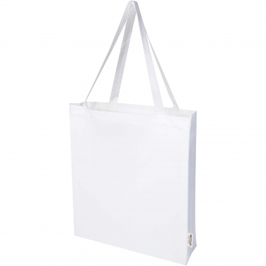 Logotrade promotional product picture of: Madras 140 g/m² GRS recycled cotton gusset tote bag