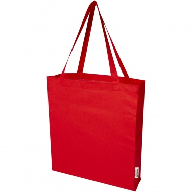 Logotrade corporate gift image of: Madras 140 g/m² GRS recycled cotton gusset tote bag