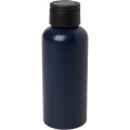 Trinity 600 ml RCS certified recycled aluminium water bottle with RPET lid, Navy Blue