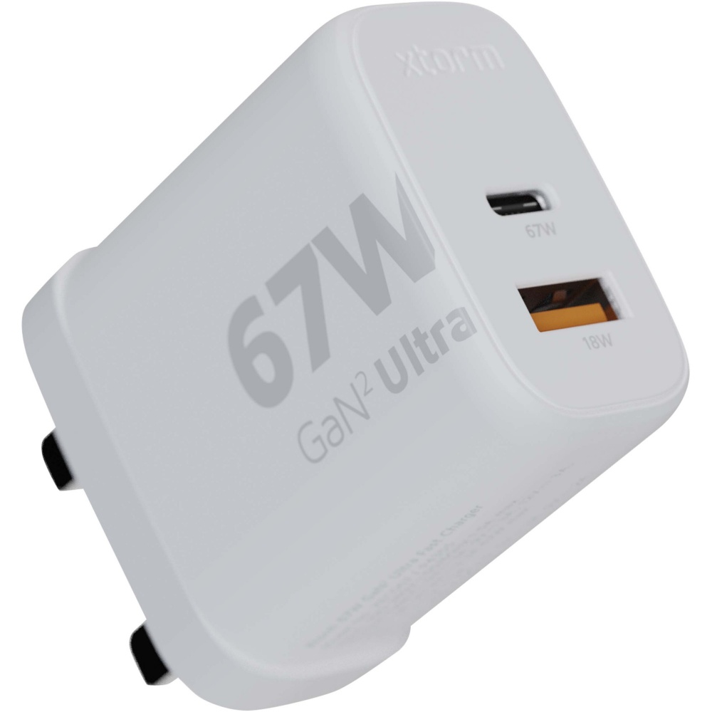 Logo trade promotional giveaways picture of: Xtorm XEC067G GaN² Ultra 67W wall charger - UK plug