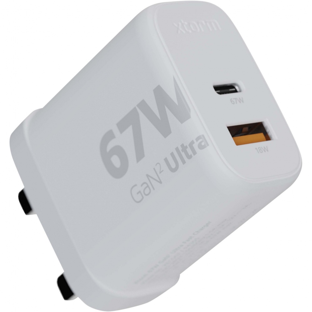 Logotrade promotional giveaway picture of: Xtorm XEC067G GaN² Ultra 67W wall charger - UK plug