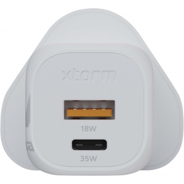 Logo trade promotional merchandise image of: Xtorm XEC035 GaN² Ultra 35W wall charger - UK plug