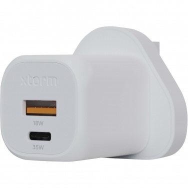 Logo trade business gift photo of: Xtorm XEC035 GaN² Ultra 35W wall charger - UK plug