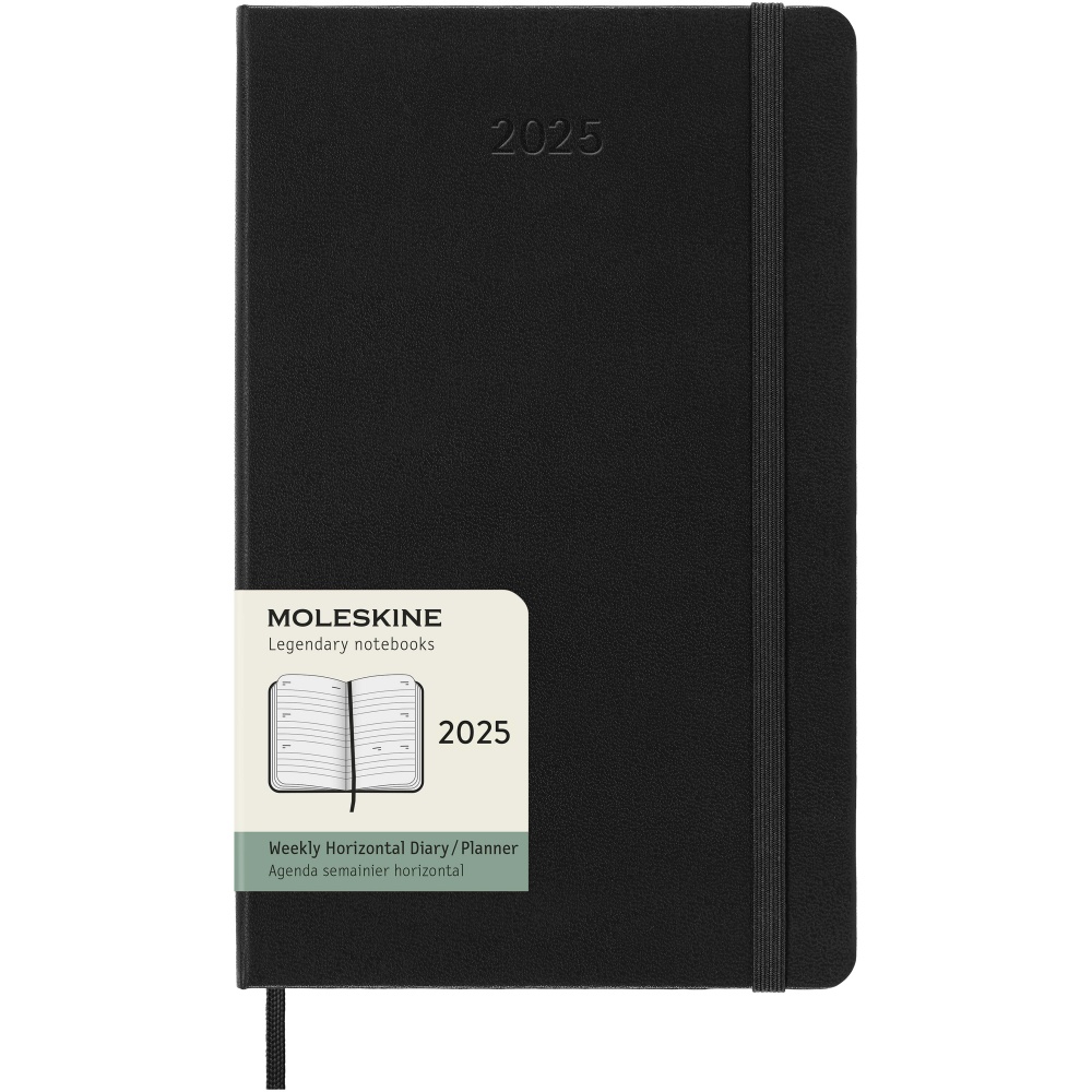 Logo trade advertising products image of: Moleskine horizontal hard cover 12 month L weekly planner