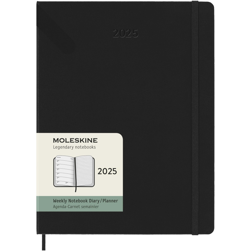 Logotrade promotional giveaway image of: Moleskine hard cover 12 month XL weekly planner