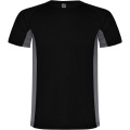 Shanghai short sleeve kids sports t-shirt, Solid black / Dark Lead