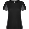 Shanghai short sleeve women's sports t-shirt, Solid black / Dark Lead