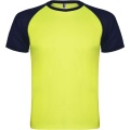 Indianapolis short sleeve unisex sports t-shirt, Fluor Yellow / Navy Blue