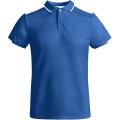 Tamil short sleeve kids sports polo, Royal blue / White