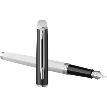 Logo trade promotional merchandise image of: Hemisphere colour blocking fountain pen with palladium trim