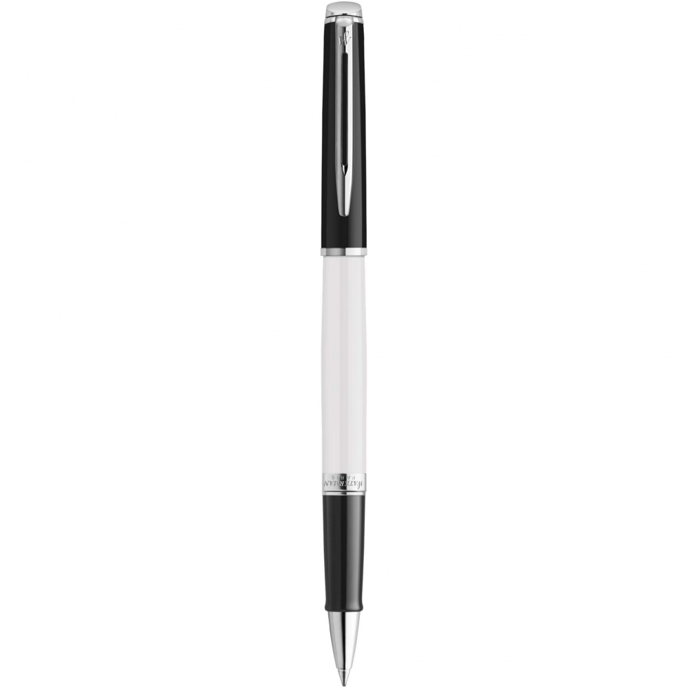 Logotrade corporate gift picture of: Hemisphere colour blocking rollerball pen with palladium trim