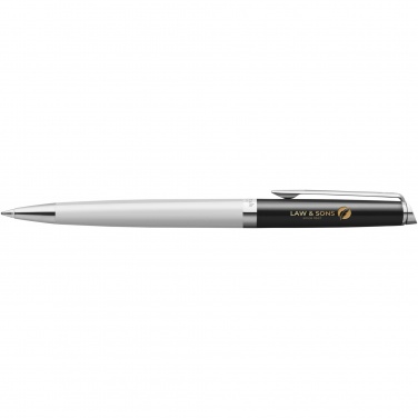 Logo trade promotional products picture of: Hemisphere colour blocking ballpoint pen with palladium trim