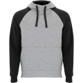 Badet unisex two-tone hoodie, Heather grey / Solid black