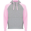 Badet unisex two-tone hoodie, Heather grey / Light pink