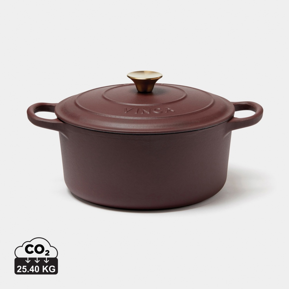 Logo trade promotional merchandise picture of: VINGA Monte enameled cast iron pot 5.5L