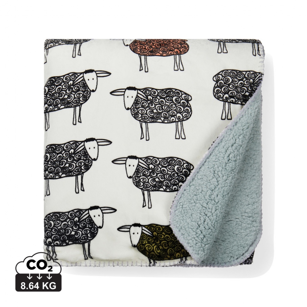 Logotrade promotional products photo of: VINGA Sheep GRS recycled PET pile blanket