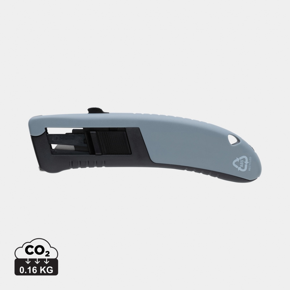 Logo trade promotional gifts picture of: RCS certified recycled plastic Auto retract safety knife