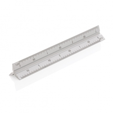 Logo trade promotional giveaway photo of: 15cm. Aluminum triangular ruler